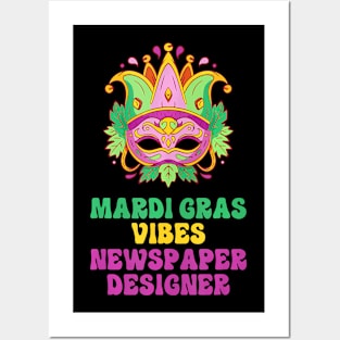 Newspaper Designer Mardi Gras Vibes Posters and Art